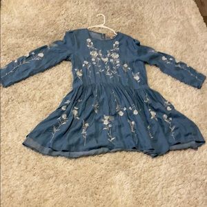 Women’s blue/denim flow dress from Nordstrom.